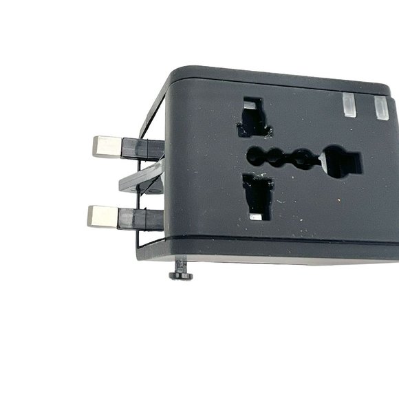 Travel Adapter with Dual USB Charger Black Supports USA Australia UK Europe NIB - Picture 10 of 12
